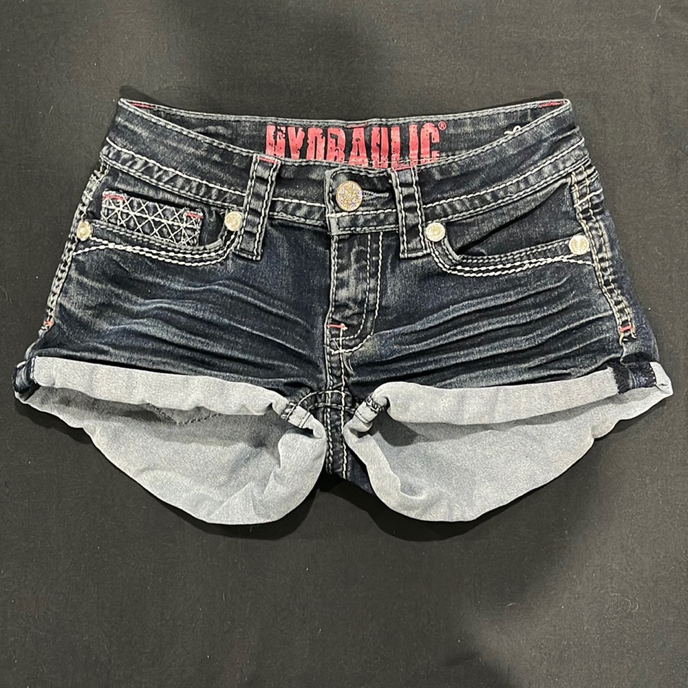 Hydraulic Dark Denim Jean Shorts